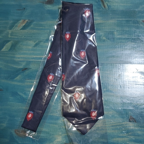 Blue tie with red pattern NEW - Picture 2 of 6